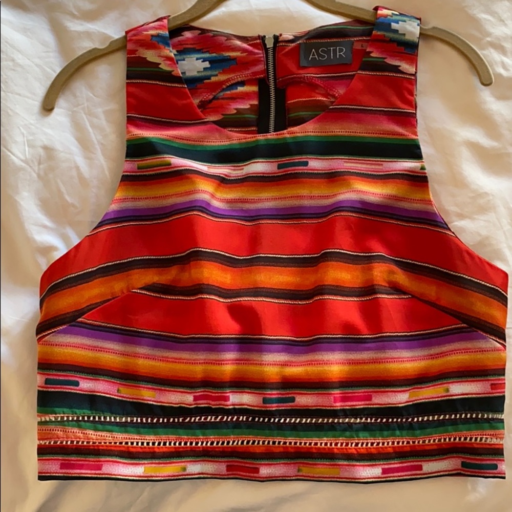 Mexican blanket crop top